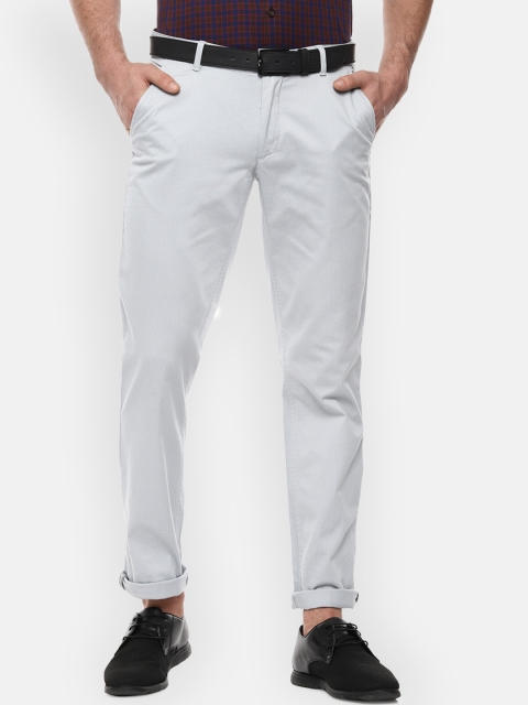

Louis Philippe Sport Men Grey Slim Fit Printed Regular Trousers