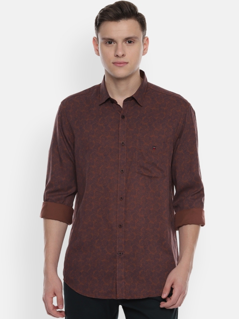 

Louis Philippe Sport Men Brown Slim Fit Printed Casual Shirt