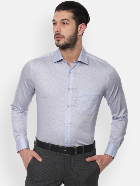

Louis Philippe Men Blue Classic Regular Fit Printed Formal Shirt