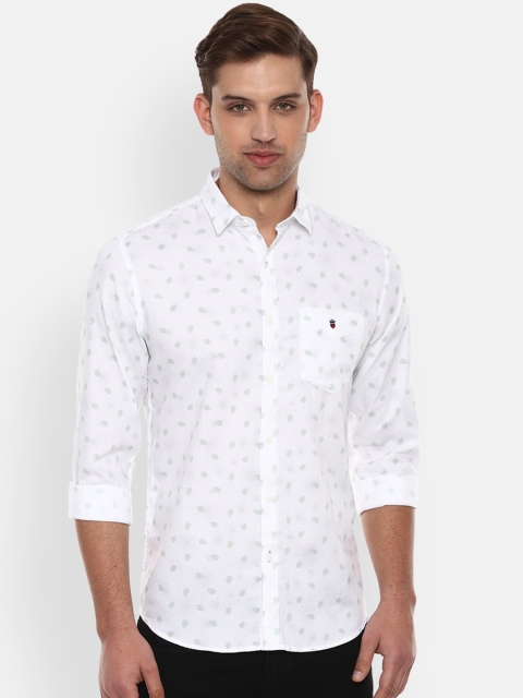 

Louis Philippe Sport Men White Slim Fit Printed Casual Shirt