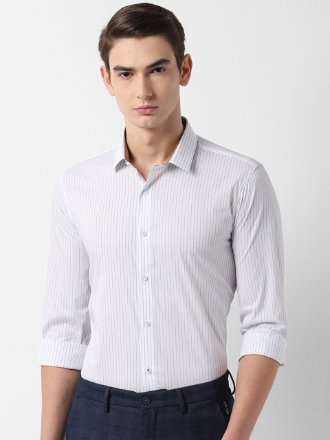 

Louis Philippe Sport Men White & Black Slim Fit Striped Semiformal Shirt