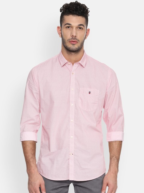

Louis Philippe Sport Men Pink & White Slim Fit Printed Casual Shirt