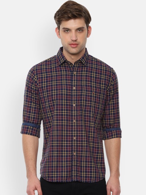 

Louis Philippe Sport Men Navy Blue Slim Fit Checked Casual Shirt