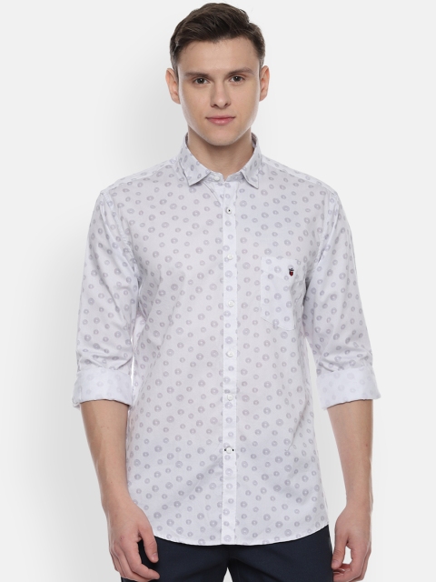 

Louis Philippe Sport Men White Slim Fit Printed Casual Shirt