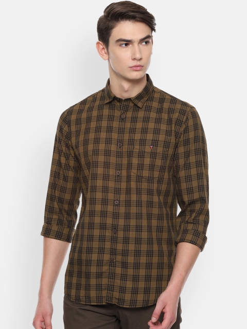 

Louis Philippe Sport Men Olive Green Slim Fit Checked Casual Shirt