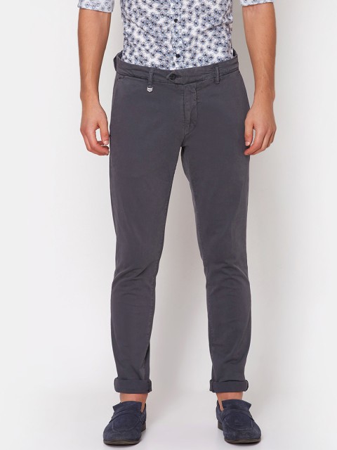

Antony Morato Men Grey Slim Fit Solid Regular Trousers
