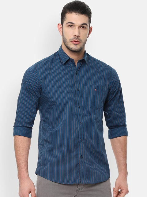

Louis Philippe Sport Men Navy Blue Slim Fit Striped Casual Shirt