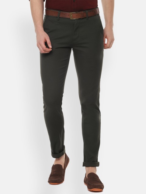 

Louis Philippe Sport Men Olive Green Slim Fit Solid Regular Trousers