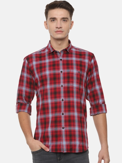 

Louis Philippe Sport Men Red & Black Slim Fit Checked Casual Shirt