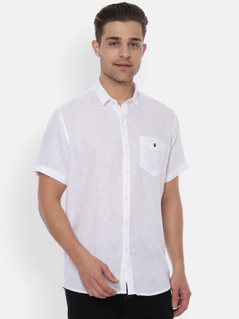 

Louis Philippe Sport Men White Slim Fit Solid Linen Casual Shirt