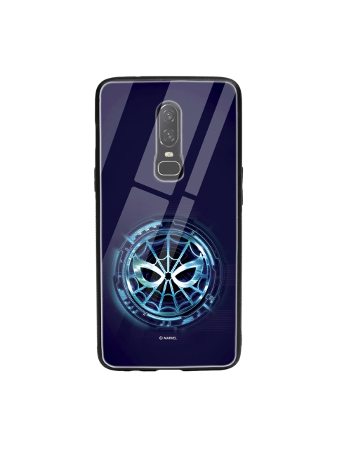 

Bewakoof Blue & Black Spiderman Tech OnePlus 6 Glass Mobile Cover