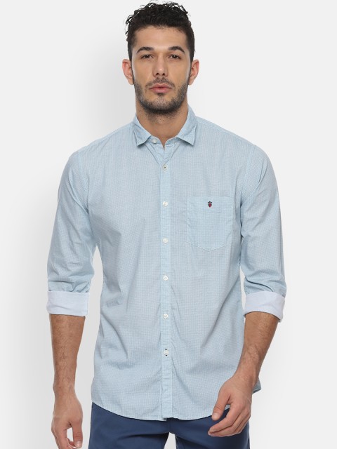 

Louis Philippe Sport Men Blue & Off-White Slim Fit Printed Casual Shirt