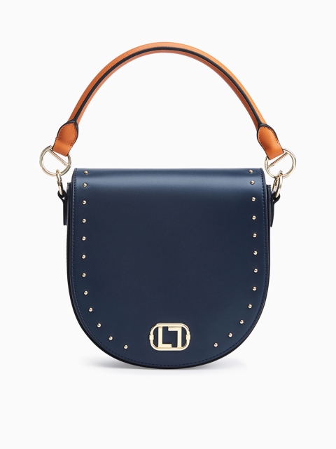 

LYN Navy Blue Embellished Sling Bag