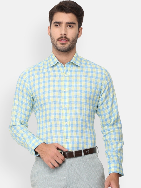 

Louis Philippe Men Blue Classic Slim Fit Checked Formal Shirt