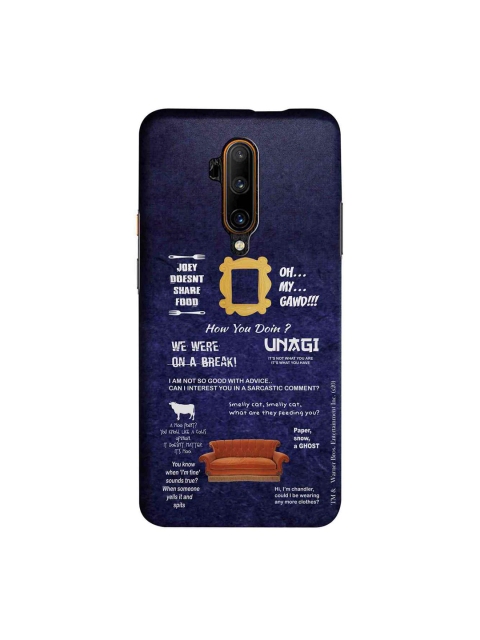 

macmerise Blue & White Friends Essentials Sublime OnePlus 7T Pro Back Case