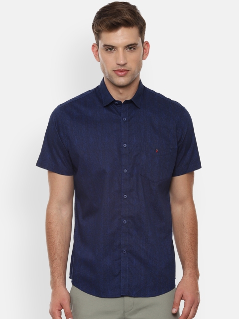 

Louis Philippe Sport Men Navy Blue Slim Fit Self Design Casual Shirt