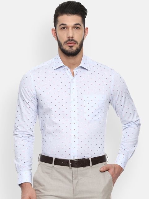 

Louis Philippe Men Blue & Red Printed Formal Shirt
