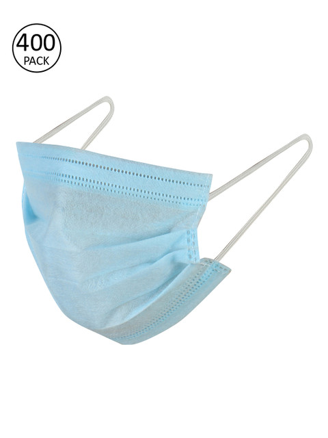 

LONDON FASHION hob Adults Pack Of 400 Blue 3-Ply Disposable Surgical Masks