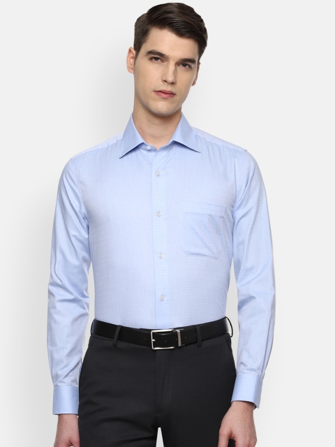 

Louis Philippe Men Blue Classic Regular Fit Self Design Formal Shirt
