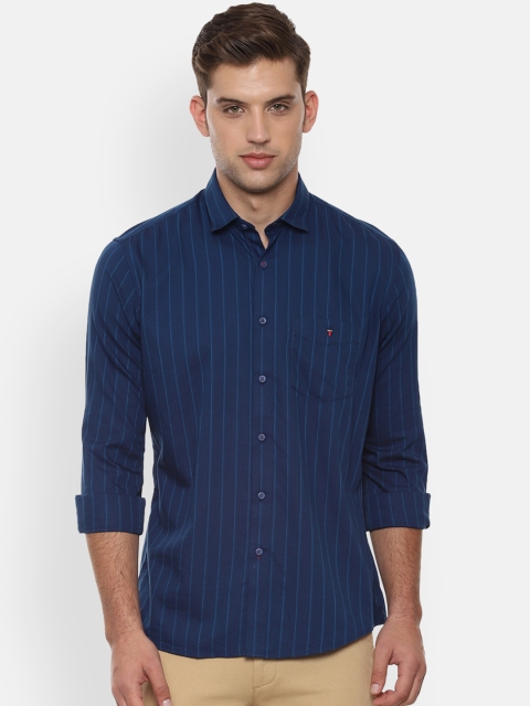 

Louis Philippe Sport Men Navy Blue Slim Fit Striped Casual Shirt