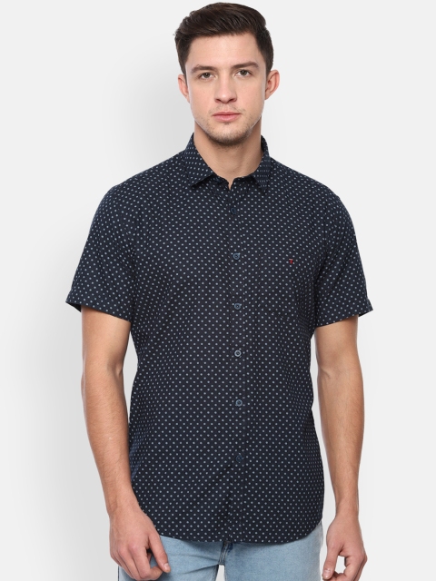 

Louis Philippe Sport Men Navy Blue & Blue Slim Fit Printed Casual Shirt