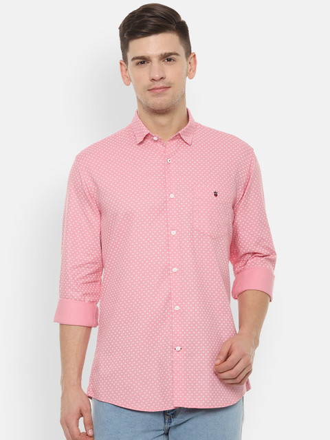 

Louis Philippe Sport Men Pink Slim Fit Printed Casual Shirt