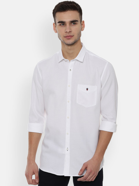 

Louis Philippe Sport Men White Slim Fit Self Design Casual Shirt