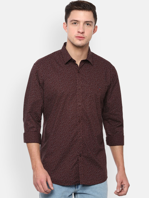 

Louis Philippe Sport Men Maroon Slim Fit Printed Casual Shirt