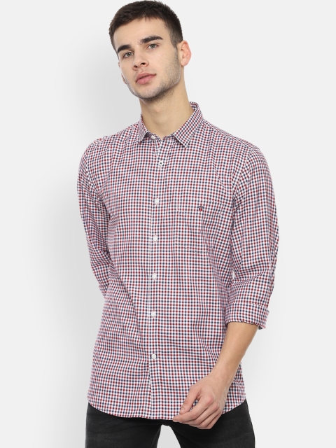 

Louis Philippe Sport Men Red & White Slim Fit Checked Casual Shirt