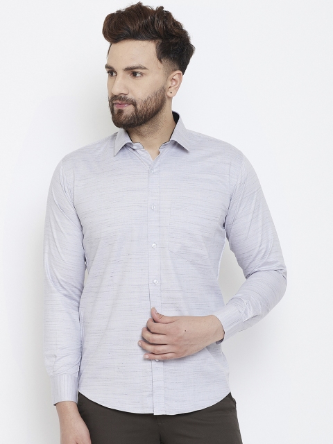 

Spirit Men Grey Regular Fit Self Design Casual Shirt