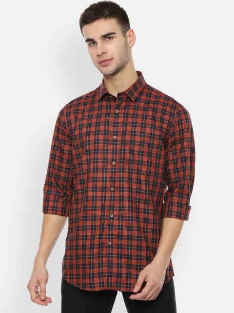 

Louis Philippe Sport Men Orange Slim Fit Checked Casual Shirt