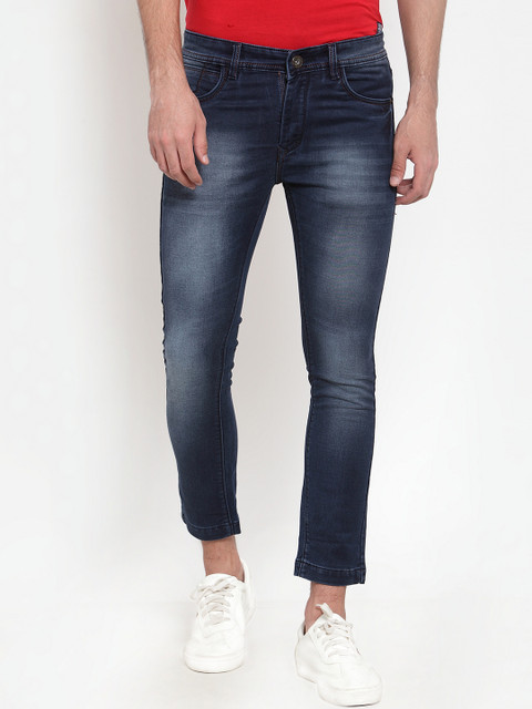 Rodamo Men Blue Slim Fit Mid-Rise Clean Look Stretchable Jeans
