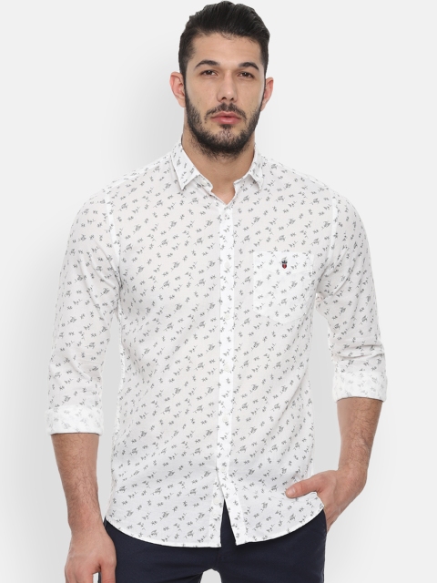 

Louis Philippe Sport Men White Slim Fit Floral Printed Casual Shirt