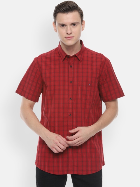 

Louis Philippe Sport Men Red Slim Fit Checked Casual Shirt
