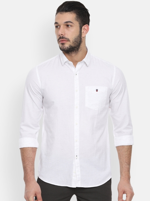 

Louis Philippe Sport Men White Slim Fit Self Design Casual Shirt
