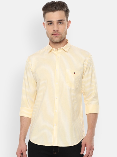 

Louis Philippe Sport Men Yellow & White Slim Fit Striped Casual Shirt