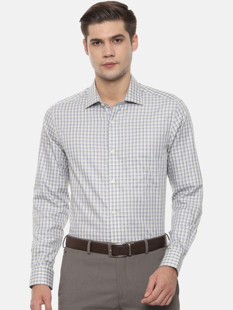 

Louis Philippe Men Grey Classic Regular Fit Checked Formal Shirt