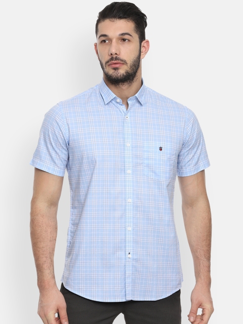 

Louis Philippe Sport Men Blue Slim Fit Checked Casual Shirt