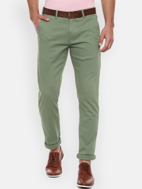 

Louis Philippe Sport Men Olive Green Slim Fit Solid Regular Trousers