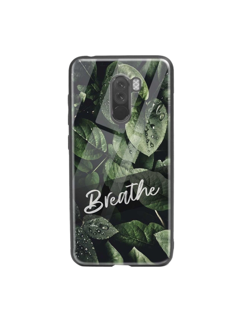 

Bewakoof Green & Black Breathe Xiaomi POCO F1 Glass Mobile Cover