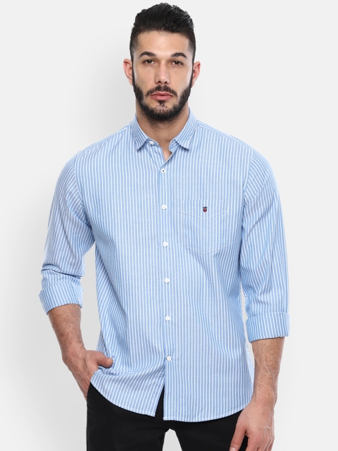 

Louis Philippe Sport Men Blue & White Slim Fit Striped Casual Shirt