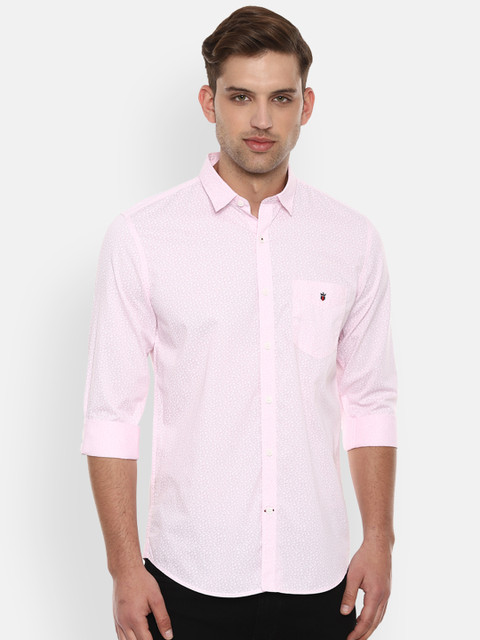 

Louis Philippe Sport Men Pink & White Slim Fit Printed Casual Shirt