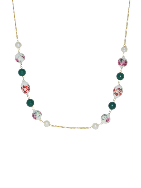 

Silvermerc Designs Women Gold-Toned & Brass-Plated Handcrafted Beaded Chain