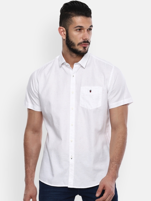 

Louis Philippe Sport Men White Slim Fit Self Design Casual Shirt
