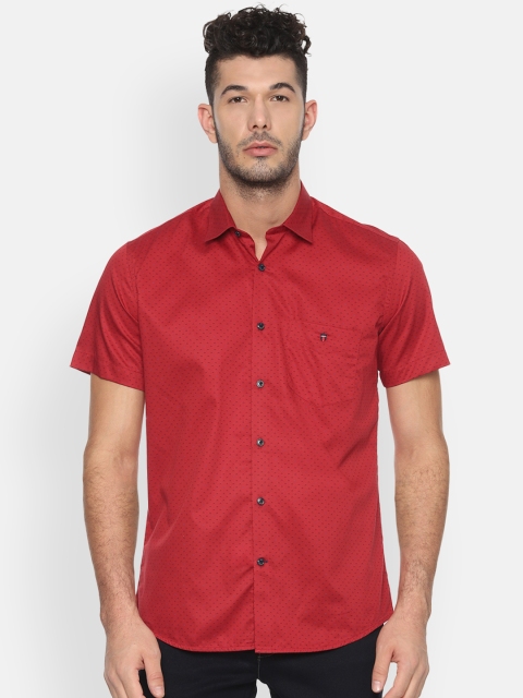 

Louis Philippe Sport Men Red Slim Fit Printed Casual Shirt