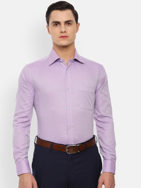 

Louis Philippe Men Purple Regular Fit Self Design Formal Shirt