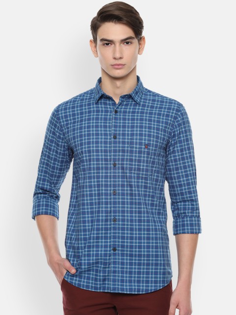 

Louis Philippe Sport Men Blue Slim Fit Checked Casual Shirt