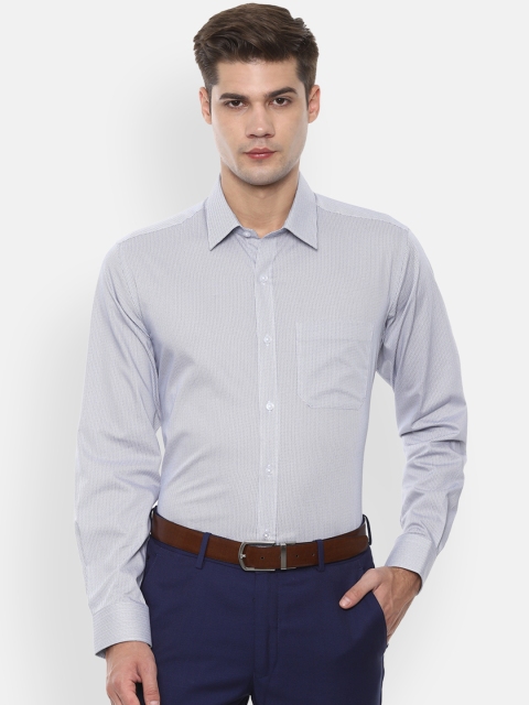 

Louis Philippe Men Grey Slim Fit Printed Formal Shirt