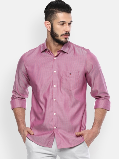 

Louis Philippe Sport Men Pink Slim Fit Self Design Casual Shirt