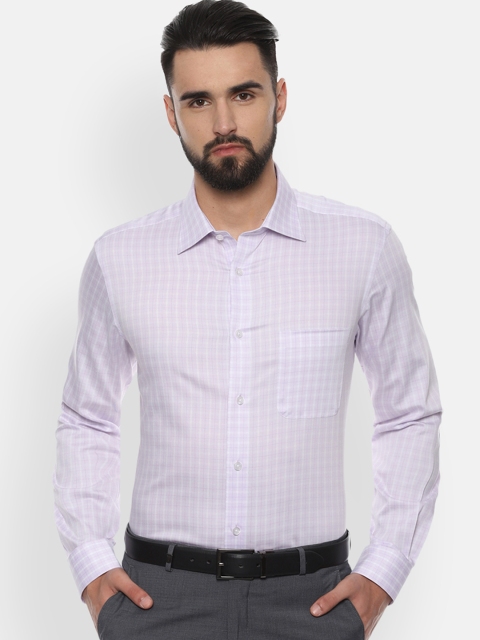 

Louis Philippe Men Purple Slim Fit Checked Formal Shirt